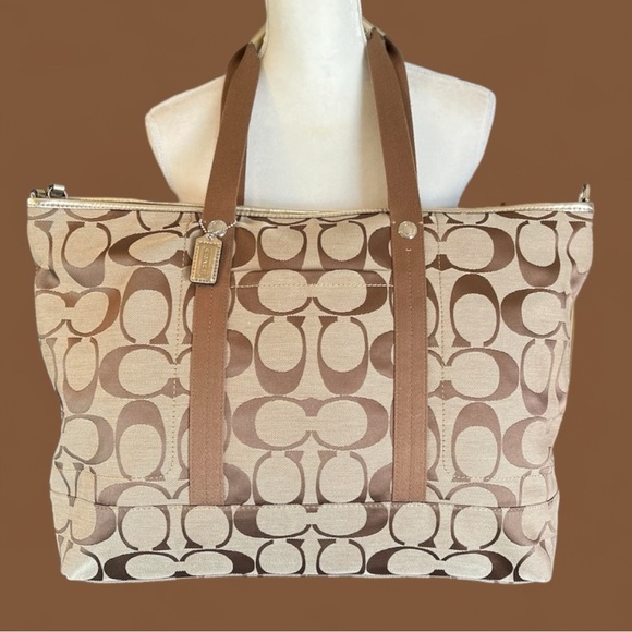 Coach Signature Weekend Bag, Excellent Condition